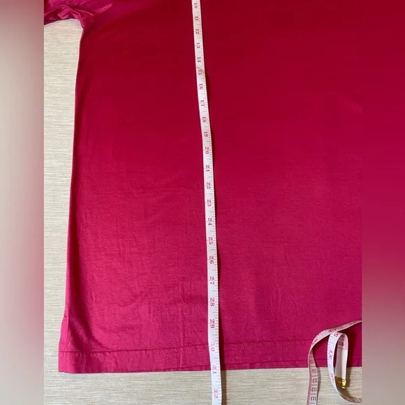 Men’s Bugatchi High Neckline Short Sleeve 100% Cotton Pink Medium - Picture 9 of 15